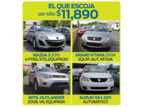 Autos usados varios estilos a $11,890