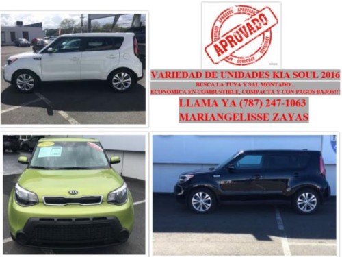 KIA SOUL 2016 VARIEDAD DE UNIDADES