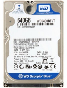 Disco duro de laptop de 640GB SATA WD6400BEVT