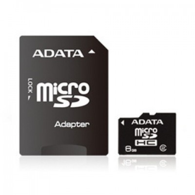 Memoria MicroSD de 8GB clase 2 con adaptador SD